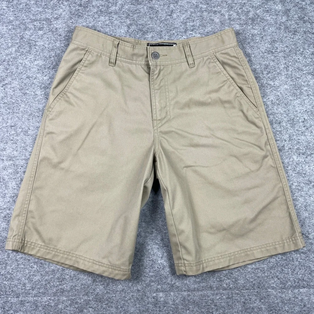 Oakley Chino Shorts Mens 31 Tan Khaki Twill Casual Flat Front Athletic Golf